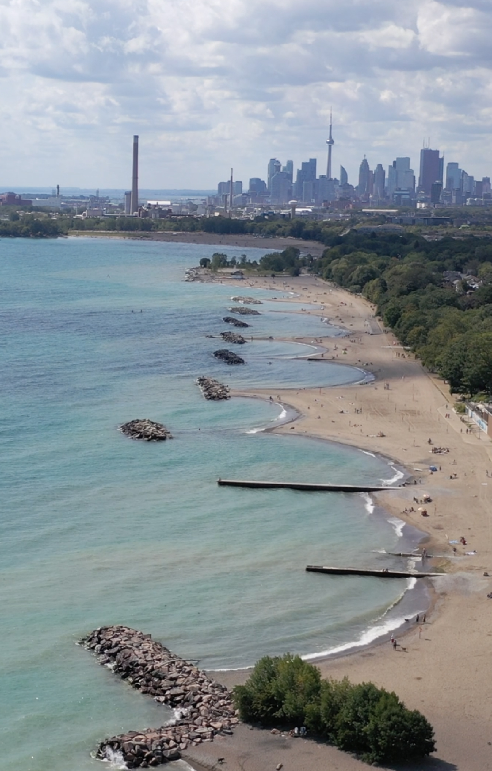 East Beaches shoreline and Toronto skyline